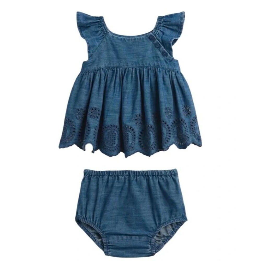 GAP Baby Eyelet 2-piece Set 12-18 months